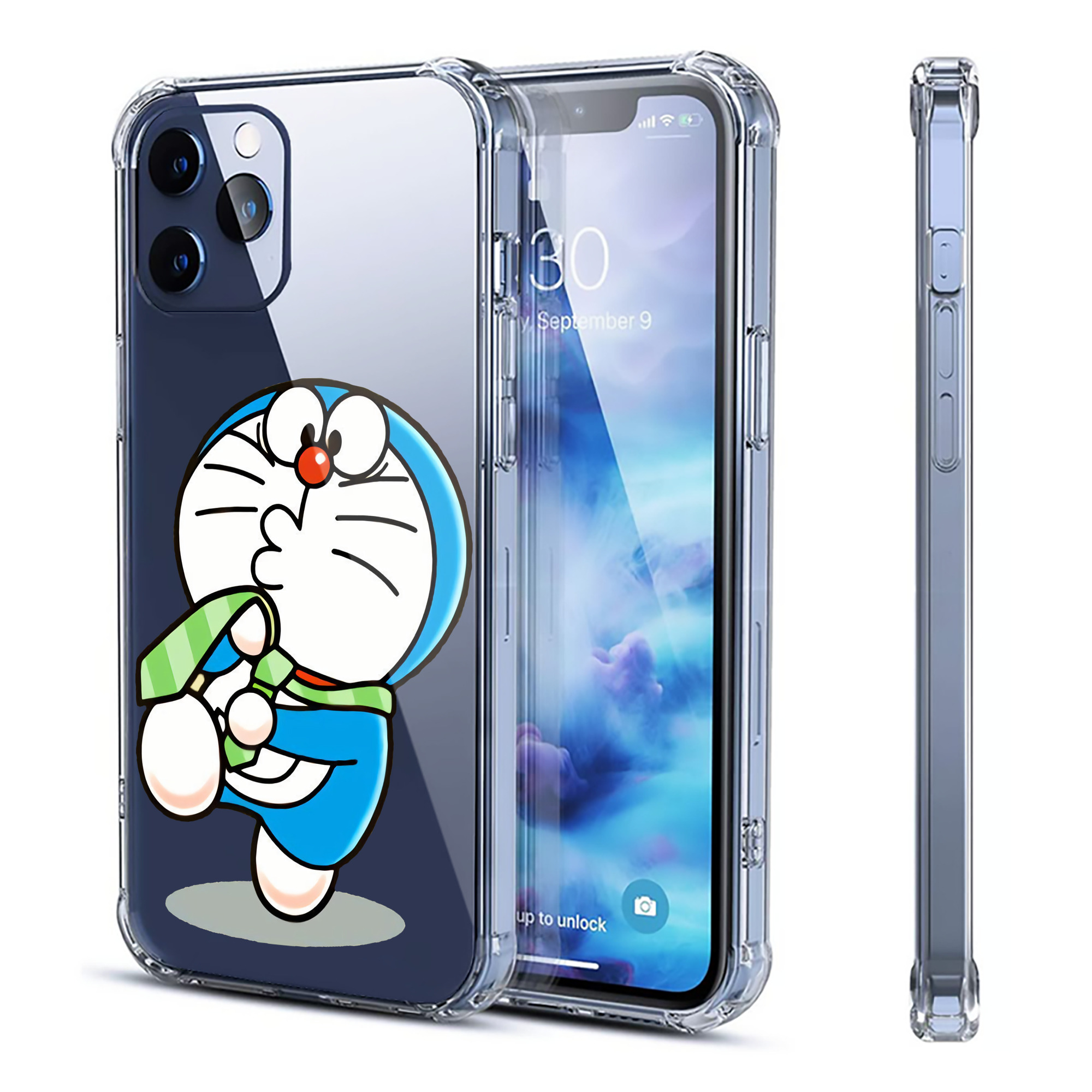 （画像用） ドラえもん Doraemon 【iPhone 12シリーズ対応】透明スマホケース（クリアソフトケース）